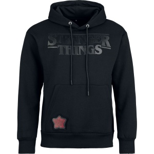 Stranger Things Heat Logo - Black On Black Mikina s kapucí černá - Merchstore.cz