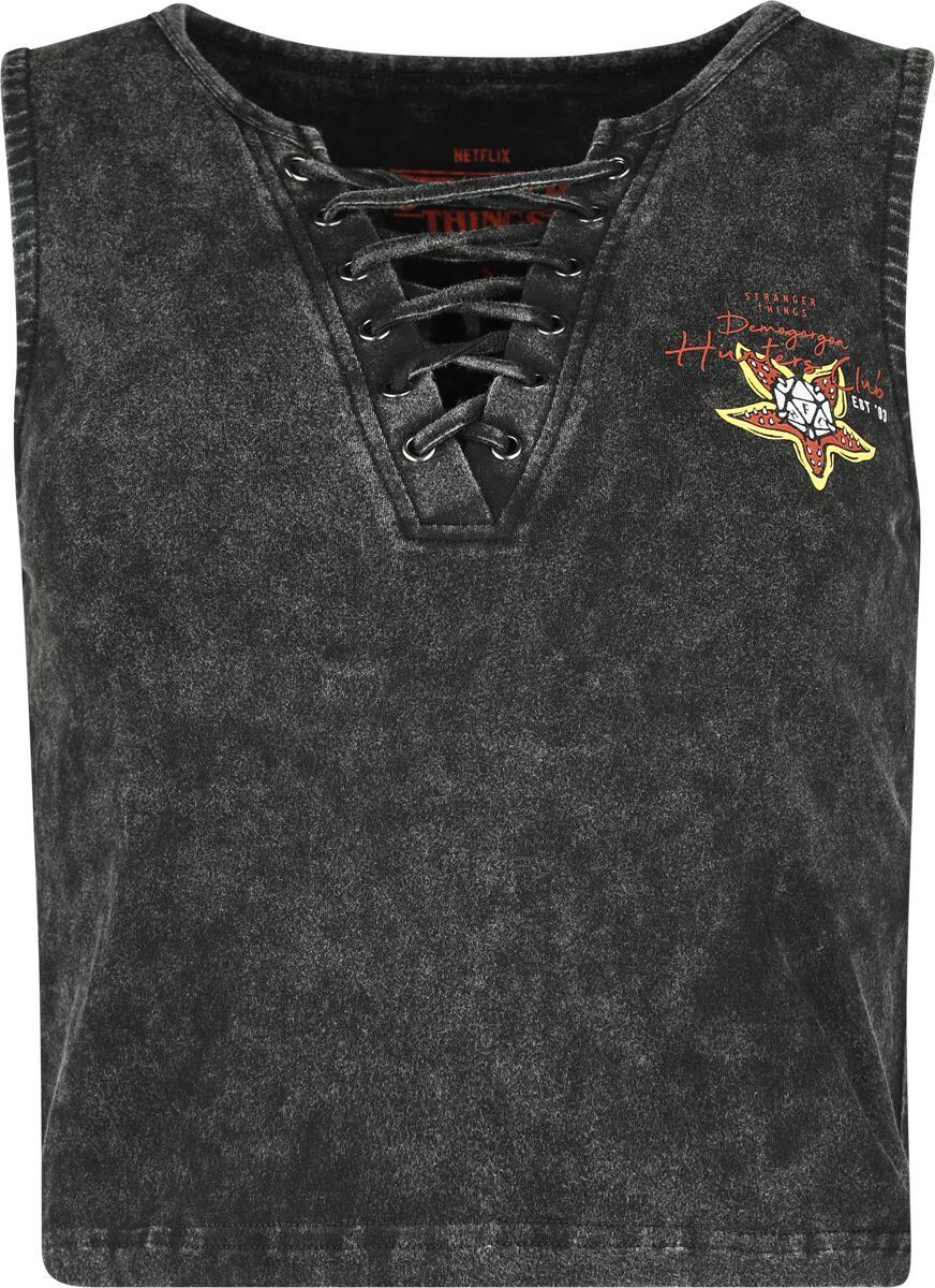 Stranger Things Hellfire Club Dámský top černá - Merchstore.cz