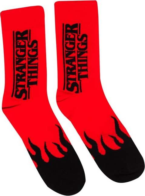 Stranger Things Red Flame Ponožky cervená/cerná - Merchstore.cz