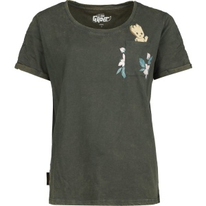 Strážci galaxie Groot Floral Dámské tričko tmave zelená