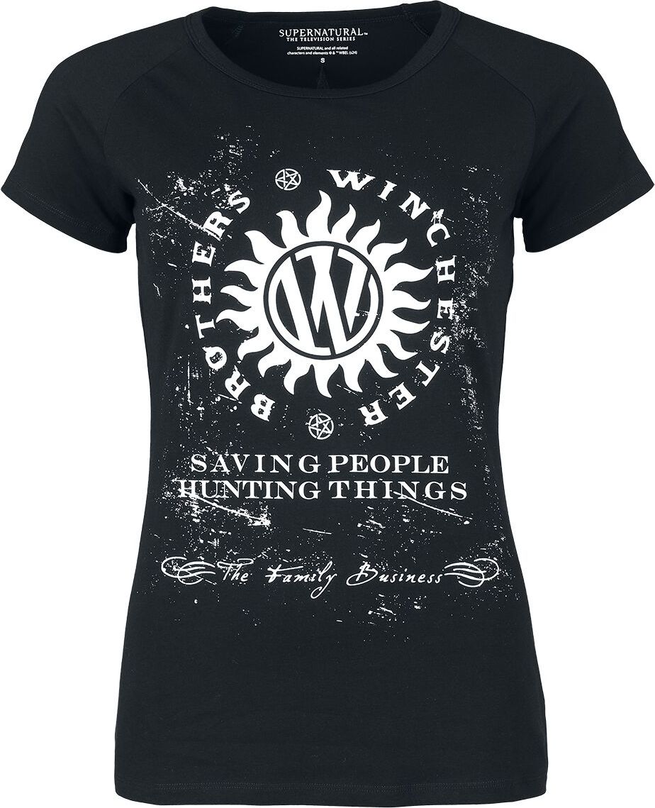 Supernatural Saving People Hunting Things Tričko černá - Merchstore.cz