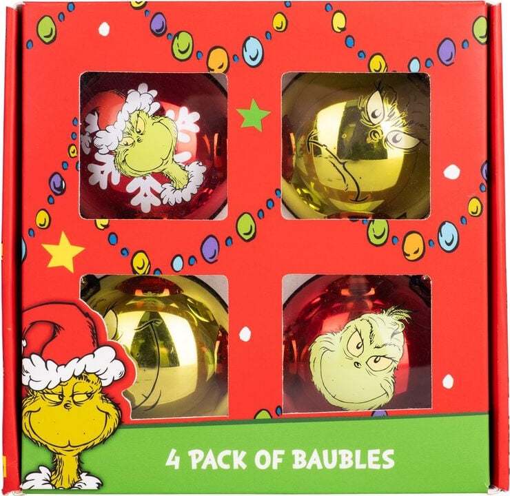 The Grinch Vánoční dekorace The Grinch (sada 4 ks) Vánocní ozdoba - koule vícebarevný - Merchstore.cz The Grinch Vánoční dekorace The Grinch (sada 4 ks) Vánocní ozdoba - koule vícebarevný - Merchstore.cz