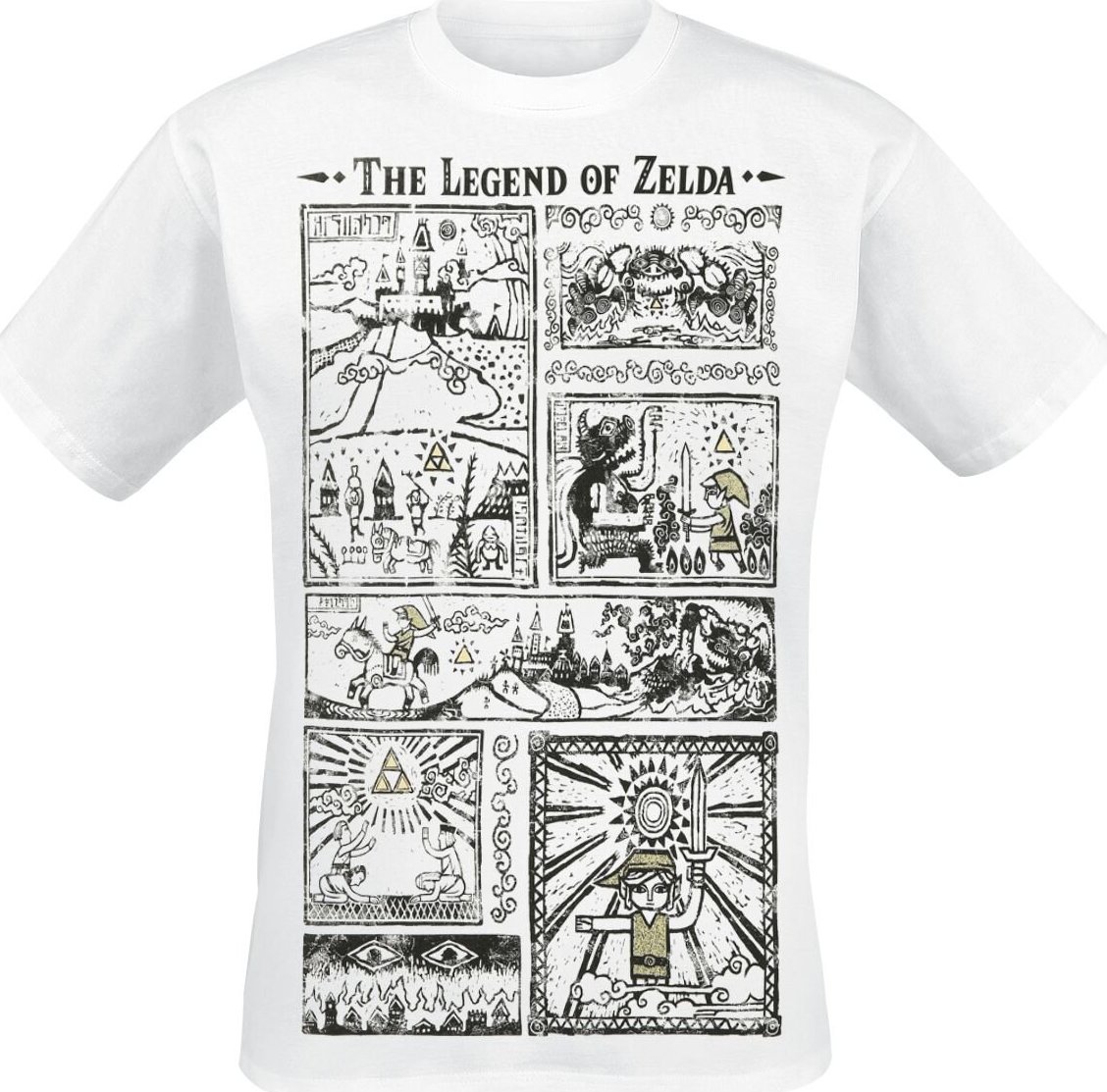 The Legend Of Zelda Drawings Tričko bílá - Merchstore.cz The Legend Of Zelda Drawings Tričko bílá - Merchstore.cz