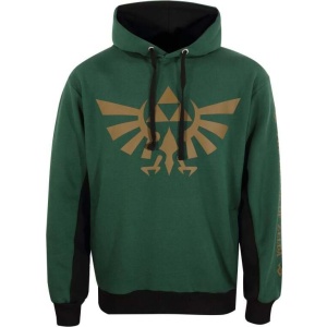 The Legend Of Zelda Hyrule and Symbols Mikina s kapucí tmave zelená