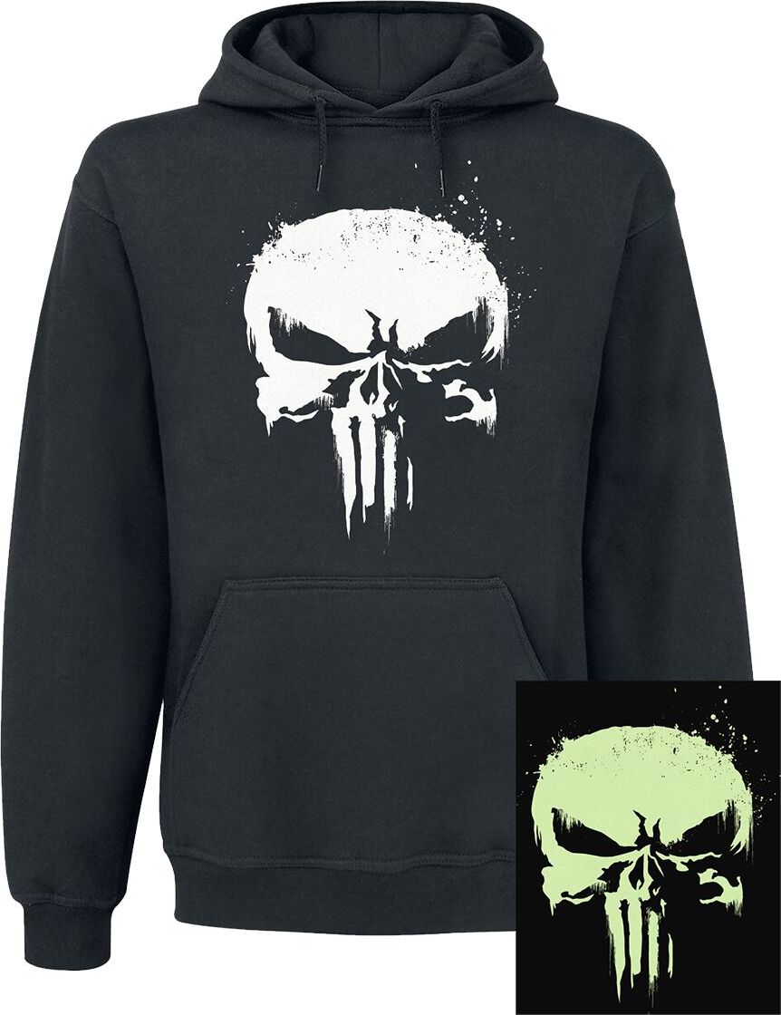 The Punisher Skull -svítí v tmě Mikina s kapucí černá - Merchstore.cz