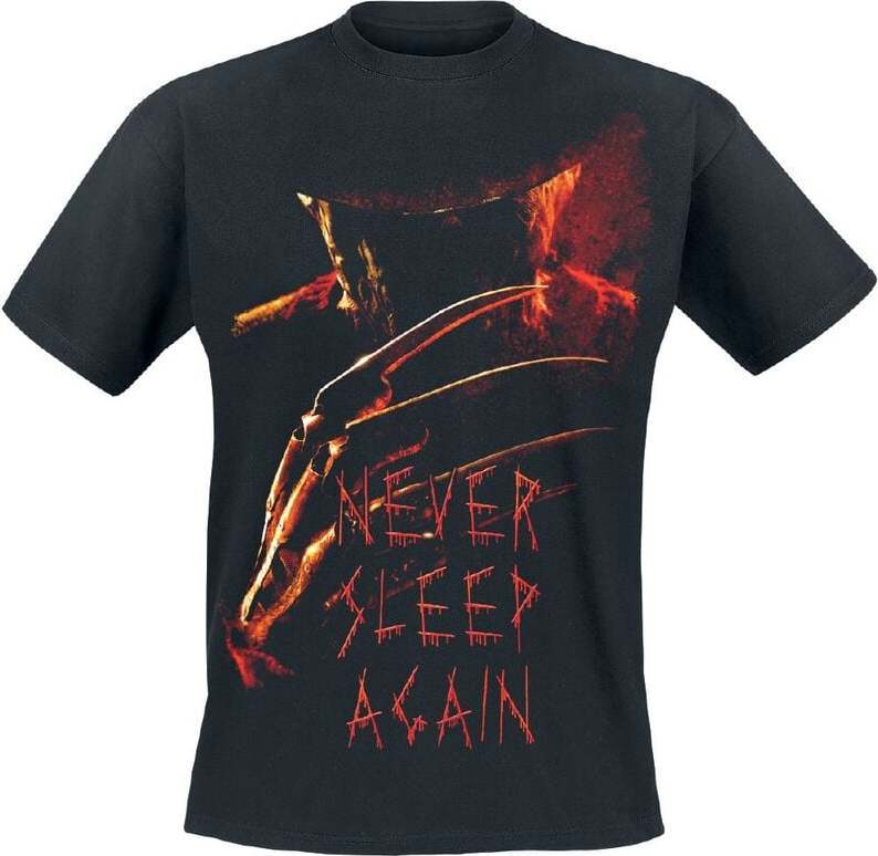 A Nightmare on Elm Street Never Sleep Again Poster Tričko černá - Merchstore.cz