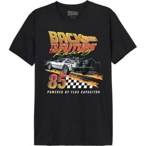 Back To The Future Racing 85 Tričko černá