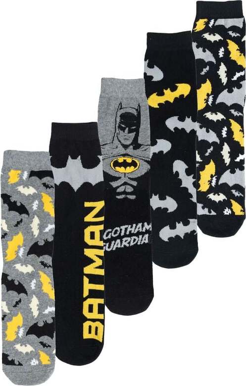 Batman Balení 5 párů ponožek Batman Ponožky vícebarevný - Merchstore.cz Batman Balení 5 párů ponožek Batman Ponožky vícebarevný - Merchstore.cz