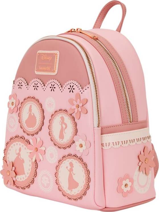 Disney Loungefly - Stained Glass Princesses Batoh ružová/bílá - Merchstore.cz Disney Loungefly - Stained Glass Princesses Batoh ružová/bílá - Merchstore.cz