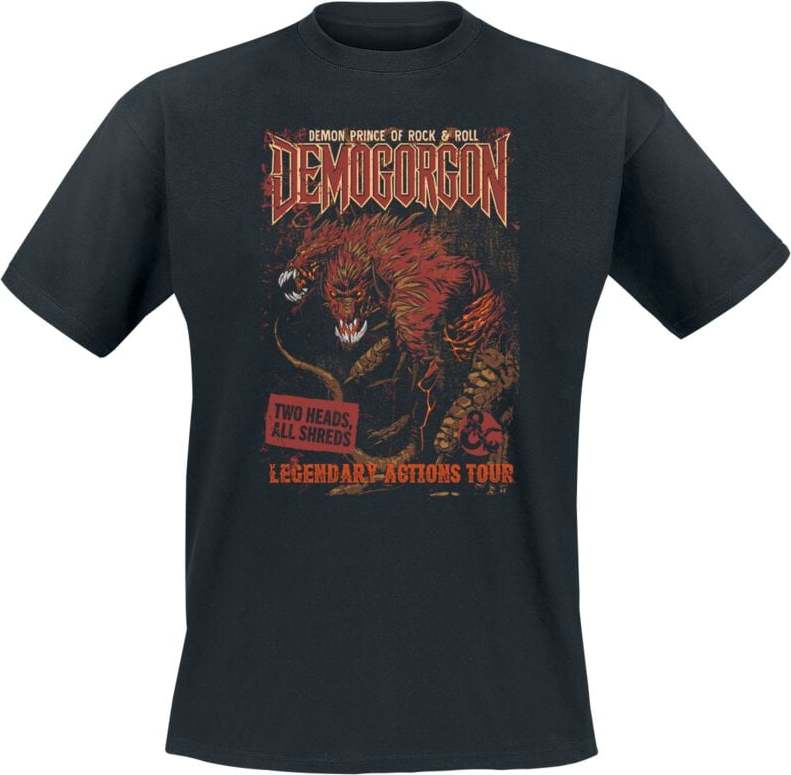 Dungeons and Dragons Demogorgon - Prince Of Rock And Roll Tričko černá - Merchstore.cz