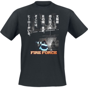 Fire Force Infernal Attack Tričko černá