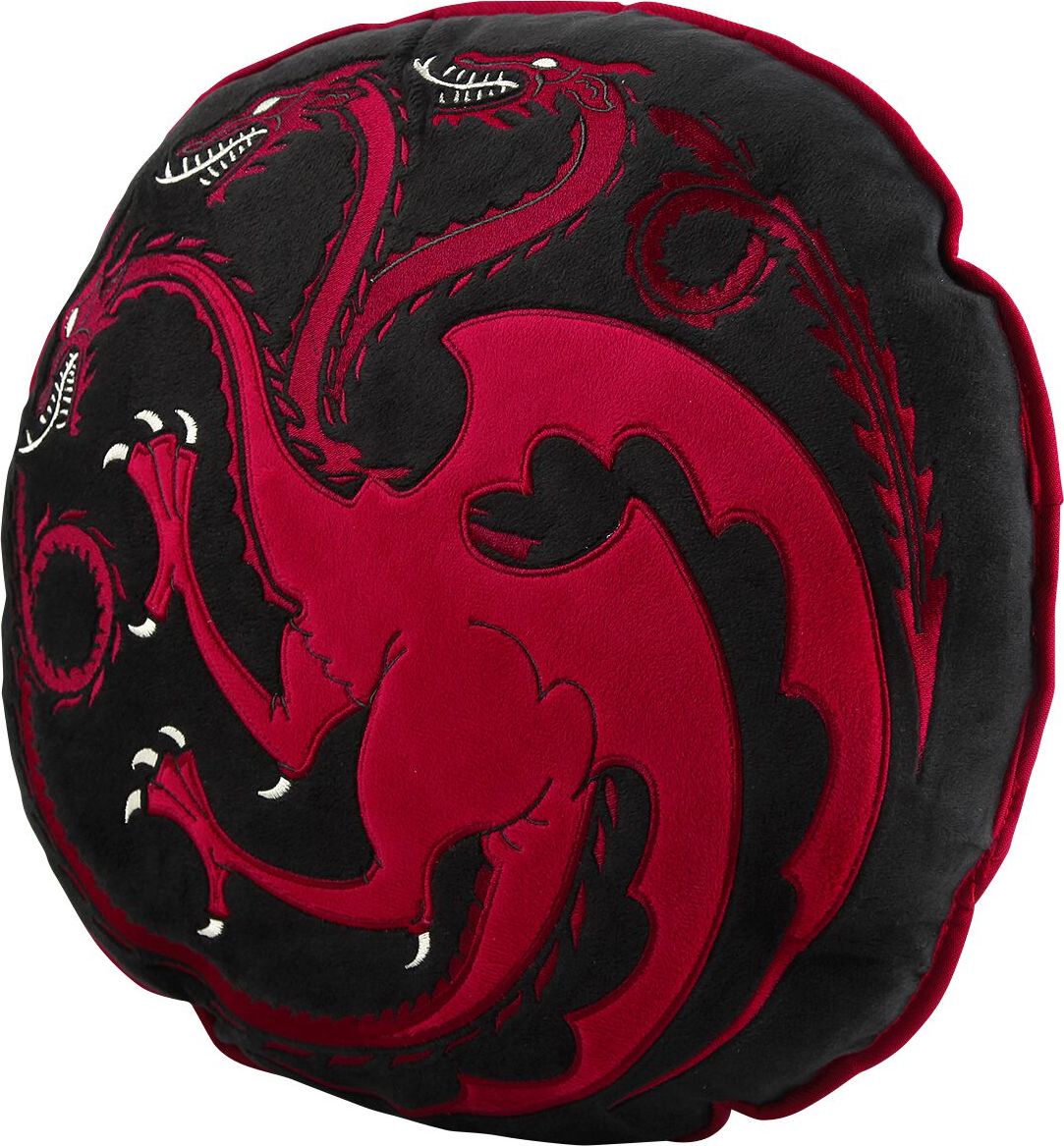 Game Of Thrones House Targaryen dekorace polštár cerná/cervená - Merchstore.cz