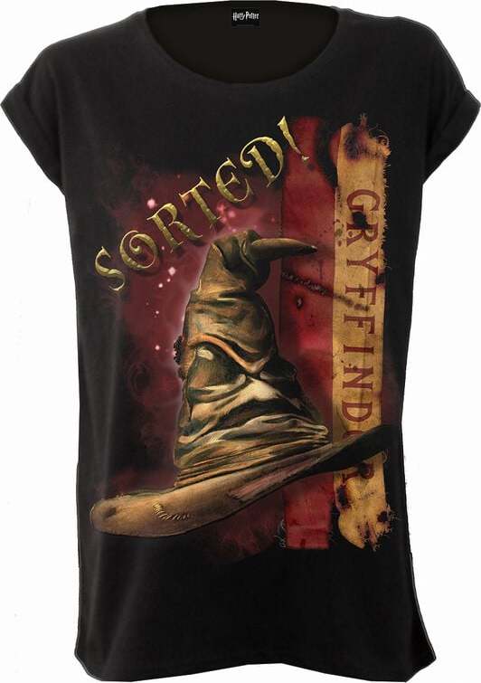 Harry Potter Gryffindor Hat Dámské tričko černá - Merchstore.cz