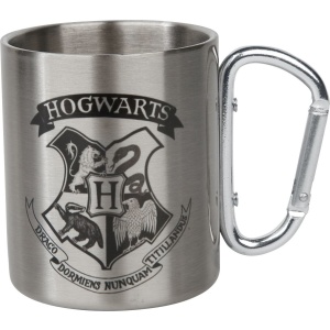 Harry Potter Hrnek s karabinkou Hogwarts Hrnek stríbrná - Merchstore.cz