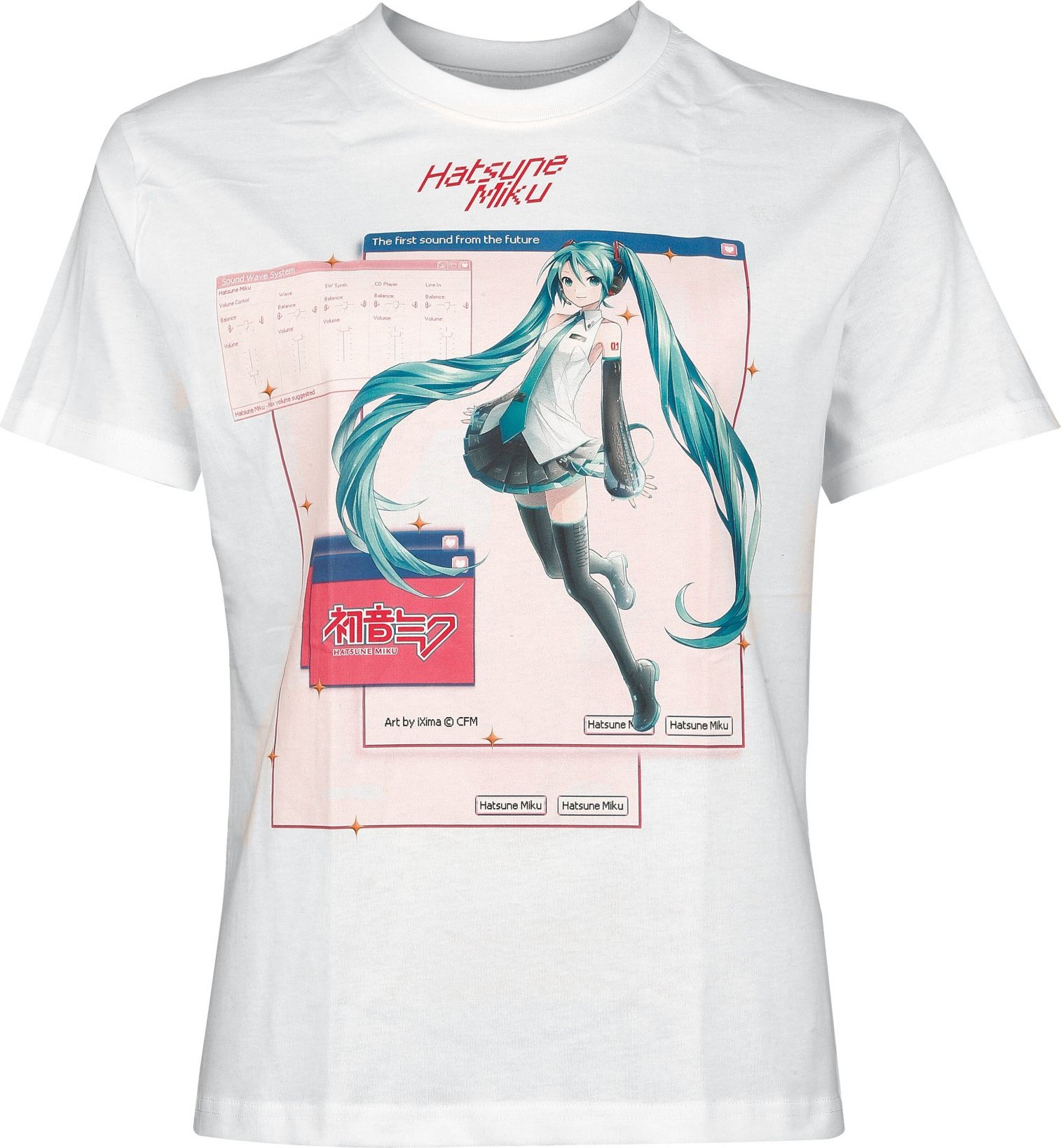 Hatsune Miku Pop Up Dámské tričko bílá - Merchstore.cz