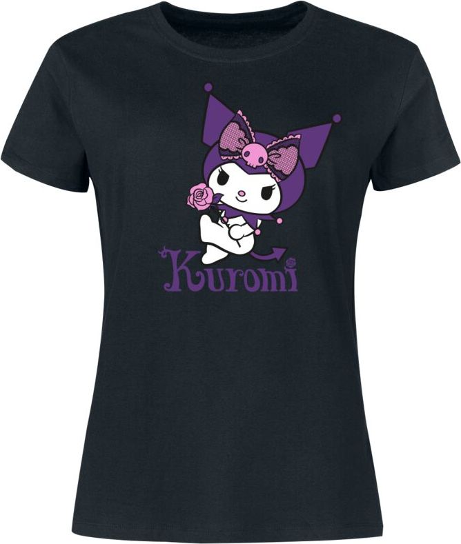 Hello Kitty Hello Kitty and Friends - Kuromi Dámské tričko černá - Merchstore.cz