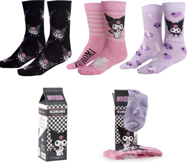 Hello Kitty Kuromi Ponožky vícebarevný - Merchstore.cz Hello Kitty Kuromi Ponožky vícebarevný - Merchstore.cz