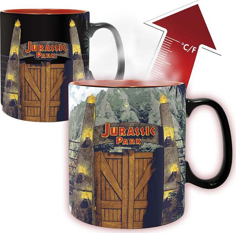 Jurassic Park Magický hrnek Gate Hrnek vícebarevný - Merchstore.cz