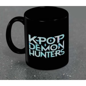 KPop Demon Hunters KPop Logo Hrnek černá - Merchstore.cz