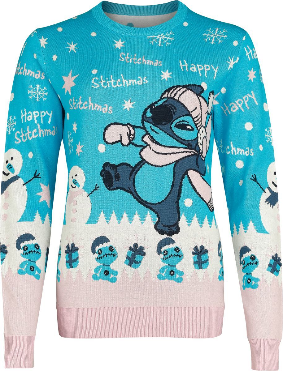 Lilo & Stitch Happy Stitchmas Snowball Pletený svetr vícebarevný - Merchstore.cz