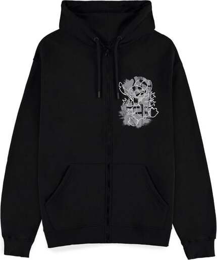 Lilo & Stitch Stitch - Metal Graphic Mikina s kapucí na zip černá - Merchstore.cz