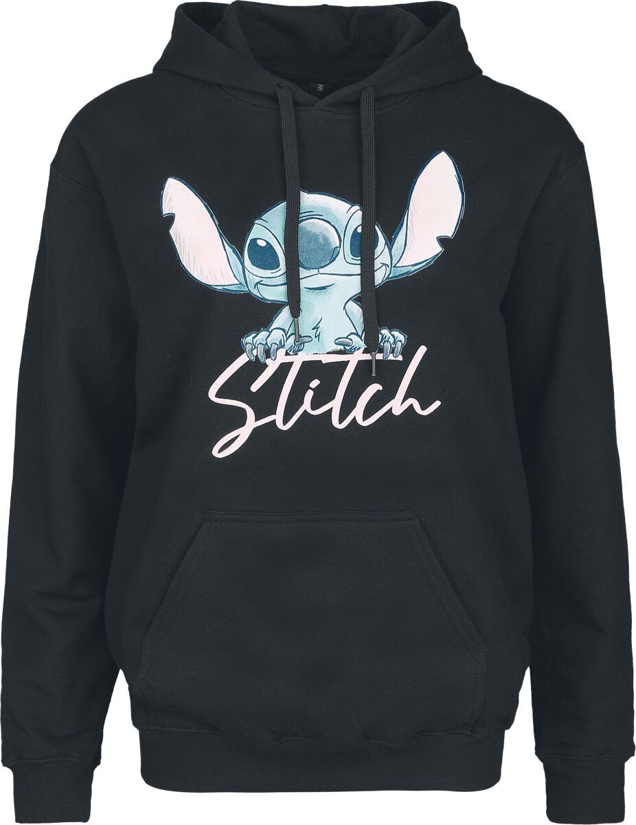 Lilo & Stitch Stitch - Watercolour Dámská mikina s kapucí černá - Merchstore.cz