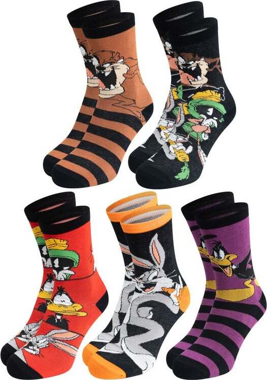 Looney Tunes Balení 5 párů ponožek Looney Tunes Ponožky vícebarevný - Merchstore.cz Looney Tunes Balení 5 párů ponožek Looney Tunes Ponožky vícebarevný - Merchstore.cz
