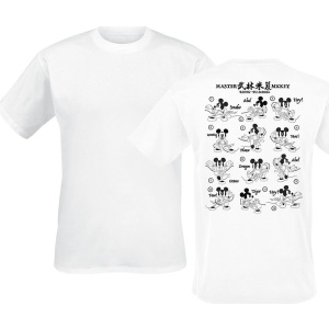 Mickey & Minnie Mouse Master Kung Fu Scroll Tričko bílá