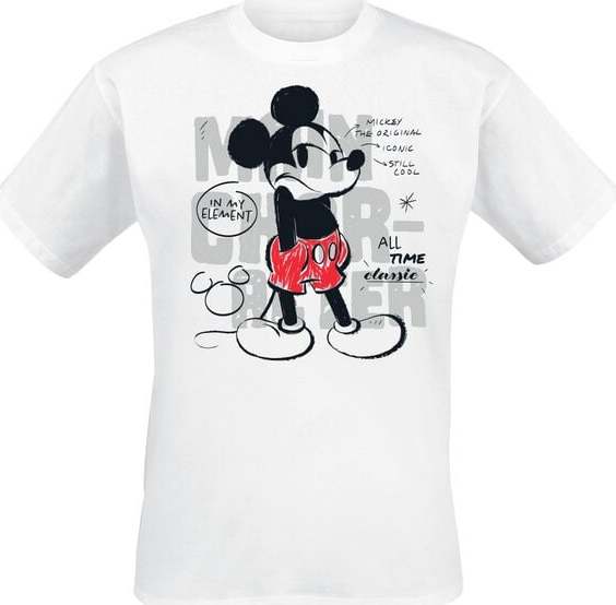 Mickey & Minnie Mouse Mickey Mouse Tričko bílá - Merchstore.cz