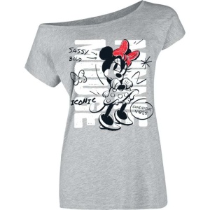 Mickey & Minnie Mouse Minnie Mouse Dámské tričko šedá - Merchstore.cz