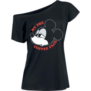 Mickey & Minnie Mouse My Pre Coffee Face Dámské tričko černá - Merchstore.cz
