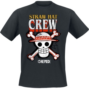 One Piece Strawhat Pirates Logo Tričko černá - Merchstore.cz
