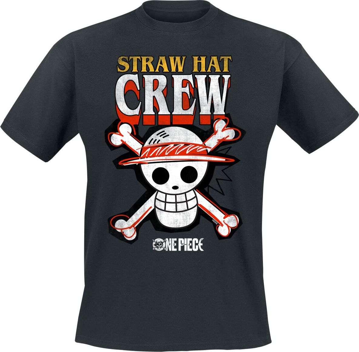 One Piece Strawhat Pirates Logo Tričko černá - Merchstore.cz One Piece Strawhat Pirates Logo Tričko černá - Merchstore.cz