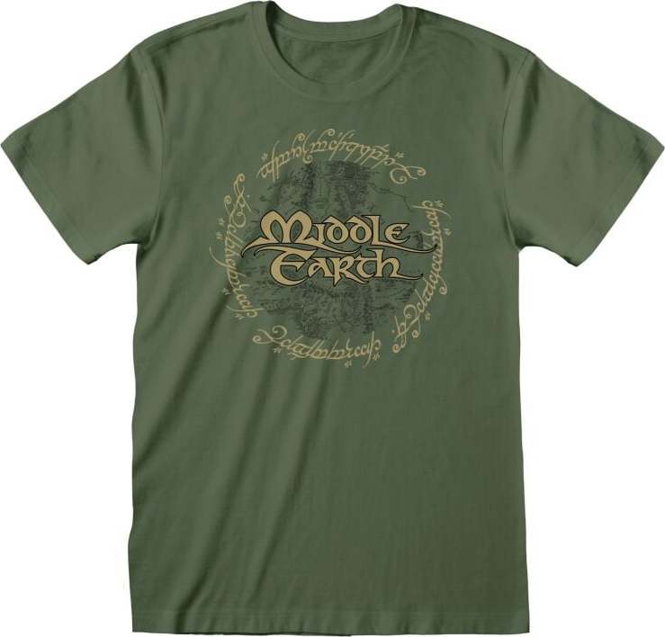 Pán prstenů Middle Earth Tričko olivová - Merchstore.cz