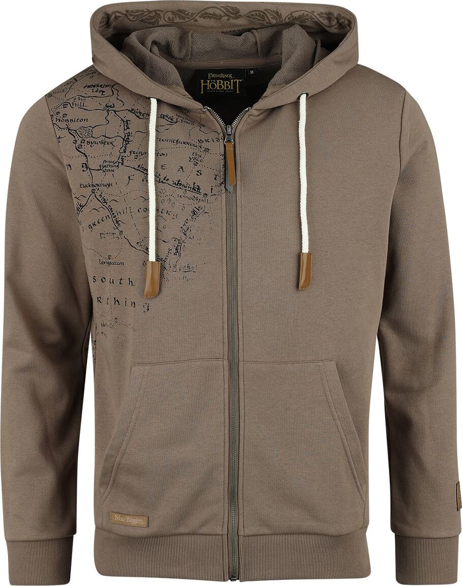 Pán prstenů The Hobbit - Bilbo Baggins Mikina s kapucí na zip hnědá - Merchstore.cz