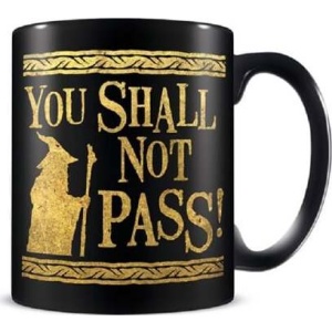 Pán prstenů You Shall Not Pass Hrnek cerná/zlatá