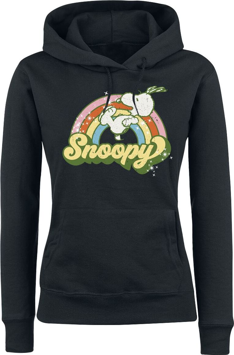 Peanuts Rainbow Snoopy Mikina s kapucí černá - Merchstore.cz Peanuts Rainbow Snoopy Mikina s kapucí černá - Merchstore.cz