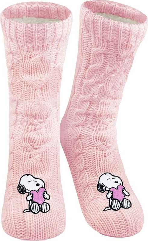 Peanuts Zimní ponožky Snoopy Ponožky světle růžová - Merchstore.cz