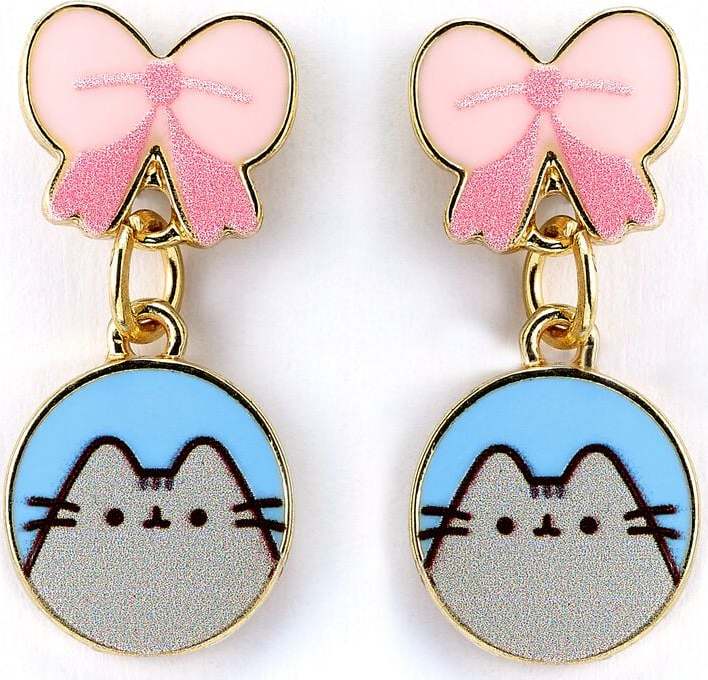 Pusheen Bow náušnice zlatá - Merchstore.cz