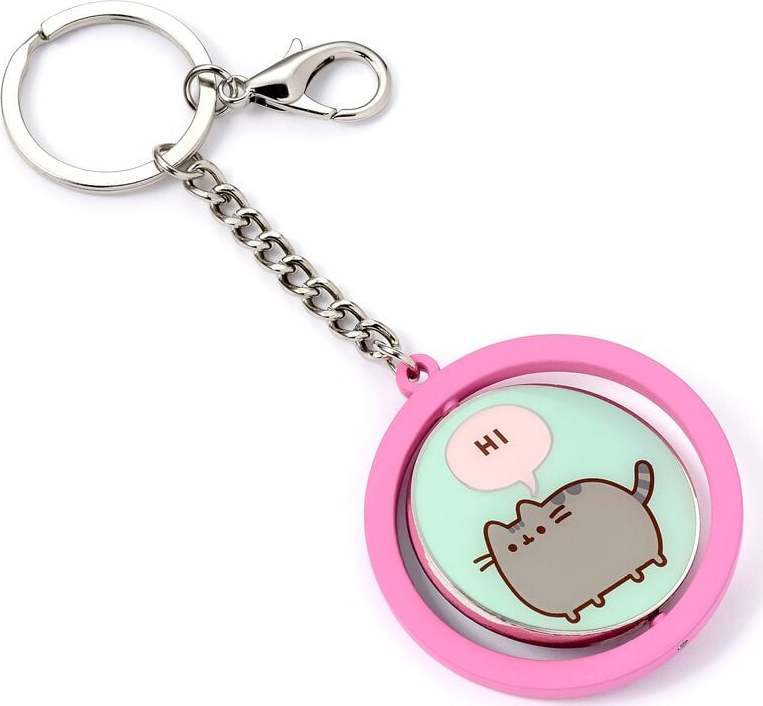 Pusheen Hi & Bye - Spin Klíčenka stríbrná - Merchstore.cz