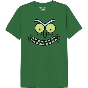 Rick And Morty Face Pickle Tričko zelená