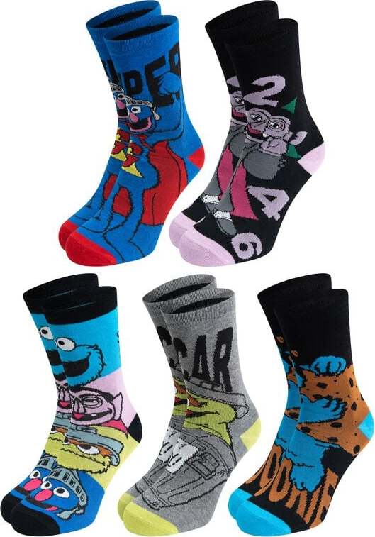 Sesame Street Balení 5 párů ponožek Sesamestreet Ponožky vícebarevný - Merchstore.cz Sesame Street Balení 5 párů ponožek Sesamestreet Ponožky vícebarevný - Merchstore.cz