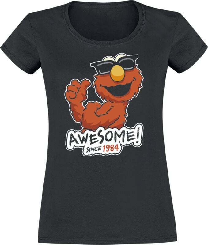 Sesame Street Elmo Awesome Dámské tričko černá - Merchstore.cz Sesame Street Elmo Awesome Dámské tričko černá - Merchstore.cz