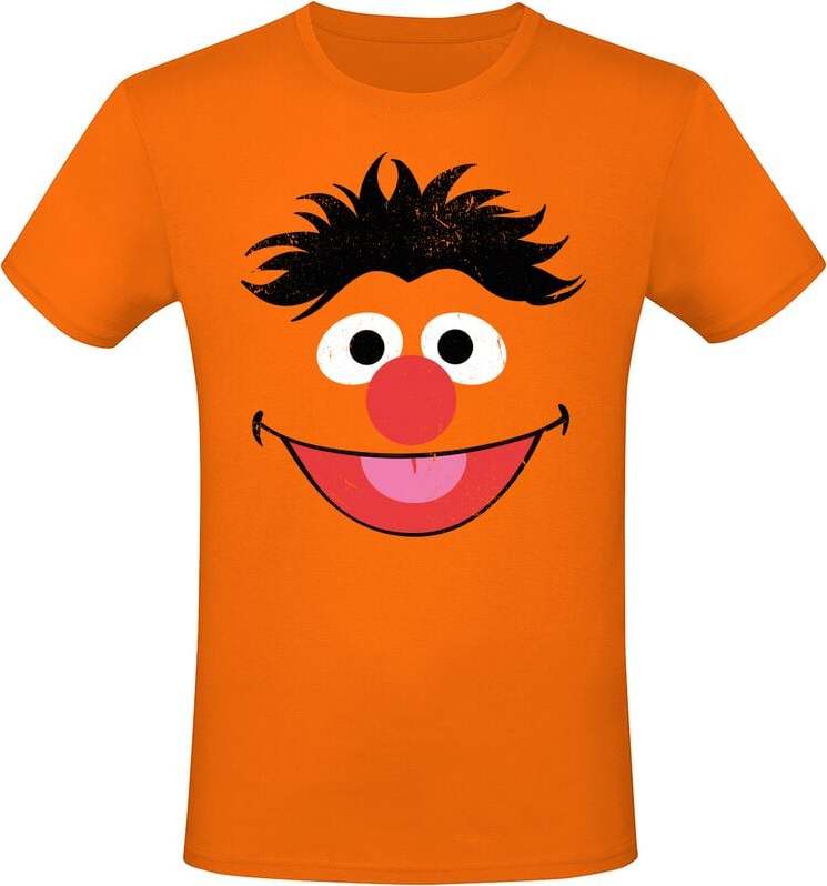 Sesame Street Ernie - Huge Face Tričko oranžová - Merchstore.cz