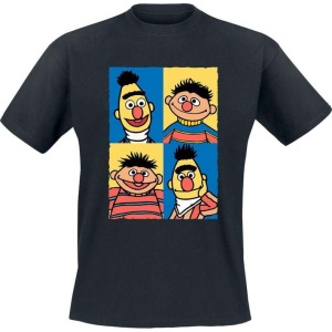 Sesame Street Ernie und Bert - Studio Tričko černá - Merchstore.cz