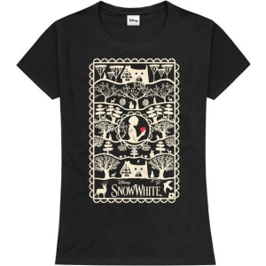Sněhurka a sedm trpaslíků PaperCut Dámské tričko černá