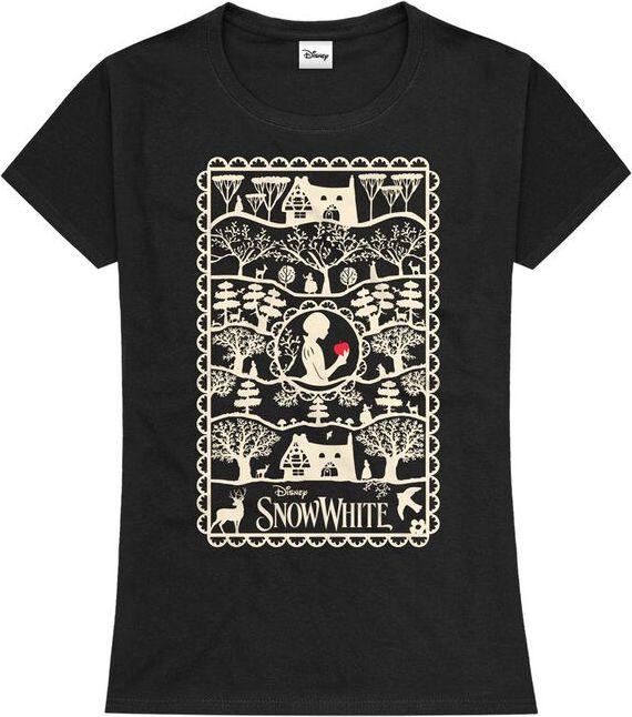 Sněhurka a sedm trpaslíků PaperCut Dámské tričko černá - Merchstore.cz