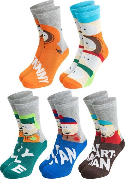 South Park Balení 5 párů ponožek South Park Ponožky vícebarevný - Merchstore.cz South Park Balení 5 párů ponožek South Park Ponožky vícebarevný - Merchstore.cz