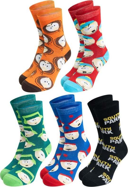 South Park Balení 5 párů ponožek South Park Ponožky vícebarevný - Merchstore.cz