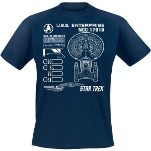 Star Trek Enterprise Tričko námořnická modrá - Merchstore.cz